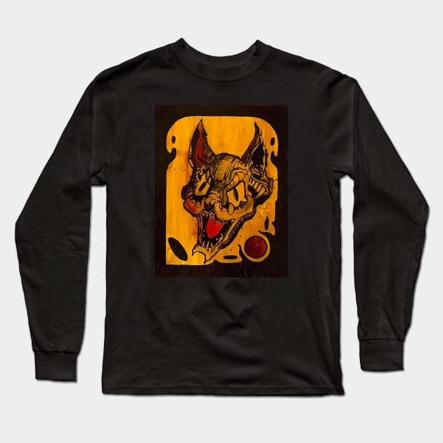 Demon Cat #5 Long Sleeve T-Shirt by Octo30